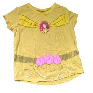 5 for $20 Disney Belle Princess Yellow Shimmer Short Sleeve Tee